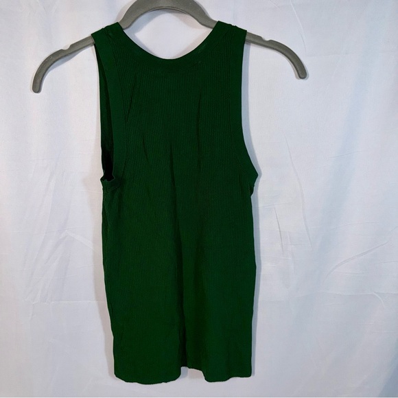 Zara Emerald Ribbed Tank Top - Picture 2 of 3